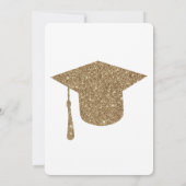 金ゴールドシンプル卒業党招待状 招待状 (裏面)