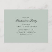 金ゴールドシンプル卒業式キャップフォト卒業パーティー インビテーションポストカード (裏面)