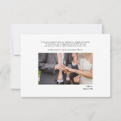 金ゴールドシンプル手入力結婚の サンキューカード (裏面)