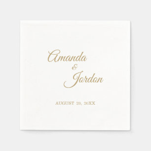 金ゴールドシンプル書道カクテルナプキン スタンダードカクテルナプキン