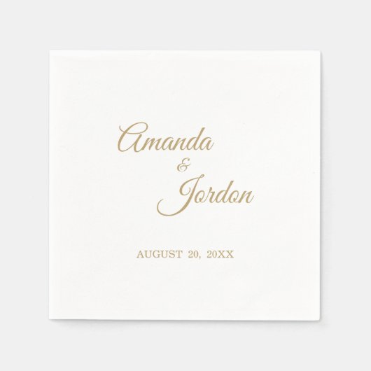 金ゴールドシンプル書道カクテルナプキン スタンダードカクテルナプキン (正面)