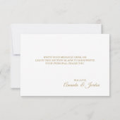 金ゴールドシンプル書道サンキューフラットカード サンキューカード (裏面)