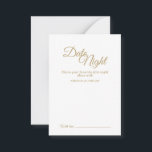 金ゴールドシンプル書道日付ナイトアドバイスカード アドバイスカード<br><div class="desc">このシンプル金ゴールド書道の日付の夜のアドバイスカードは贅沢エレガントが感じ、ミニマモダンリストとより多くのまたはミニマリストをもたらします。書道はカジュアルアンティークを感じ可能にし、上品なニュートラルなデザインはあなたの結婚お祝いのあらゆる側面と組み合わせユニークることができる。</div>