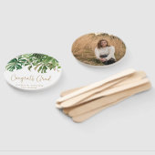 金ゴールドシンプル熱帯写真モダン卒業 ハンドファン (組立なし)