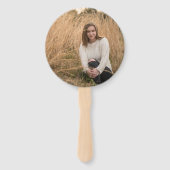 金ゴールドシンプル熱帯写真モダン卒業 ハンドファン (裏面)