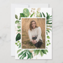 金ゴールドシンプル熱帯写真モダン卒業