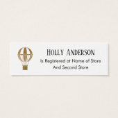 金ゴールドシンプル熱気球ギフト登録カード (裏面)