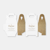 金ゴールドシンプル白バプテスムクロサンキューバプスボー フェイバーボックス (折り畳みなし)