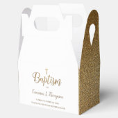 金ゴールドシンプル白バプテスムクロサンキューバプスボー フェイバーボックス (オープン)
