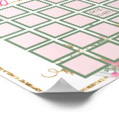 金ゴールドシンプル赤面ピンクカボチャ赤ちゃんシャワーゲーム ポスター (角)