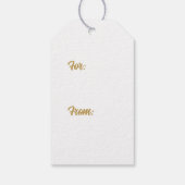 金ゴールドシンプル鹿リース及びオーナメント ギフトタグ (裏面)