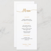 金ゴールドシンプル3コー結婚スのメニュー メニュー (正面/裏面)