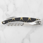 金ゴールドシンプル、モダン豪華な波形 ソムリエナイフ (裏面)