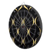 金ゴールドシンプル、モダン豪華な波形 ダーツボード (正面右)