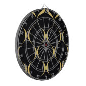 金ゴールドシンプル、モダン豪華な波形 ダーツボード (正面左)