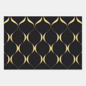 金ゴールドシンプル、モダン豪華な波形 ラッピングペーパーシート (正面2)