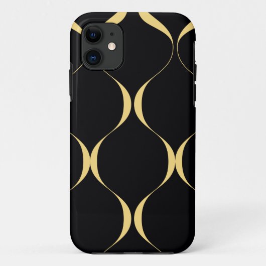 金ゴールドシンプル、モダン豪華な波形 Case-Mate iPhoneケース (裏面)