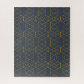 金ゴールドシンプル、モダン、、カッコいい、トレンディー線の幾何学的 ジグソーパズル (縦)