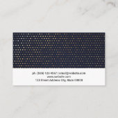 金ゴールドシークインパターン 名刺 (裏面)