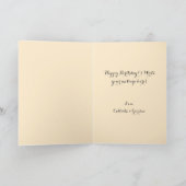 金ゴールドシークインフォトコラージュハッピーバースデーカード カード (内部)