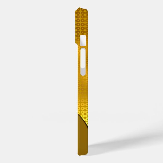 金ゴールドシークインモノグラムケースメイトiPhoneケース Case-Mate iPhoneケース (裏面 / 左)