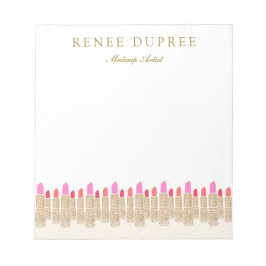 金ゴールドシークイン口紅メイクアーティスト美しいサロン ノートパッド