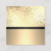 金ゴールドシークイン |タイルメッシュ |メタリック金ゴールド スクエア名刺 (裏面)