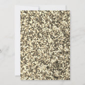 金ゴールドシークイン、ワイングラスボトル35誕生日 招待状 (裏面)