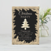 金ゴールドシークイン《写真》ぼけ味企業のクリスマスパーティーの招待 招待状 (スタンド正面)