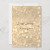 金ゴールドシークイン《写真》ぼけ味企業のクリスマスパーティーの招待 招待状 (裏面)