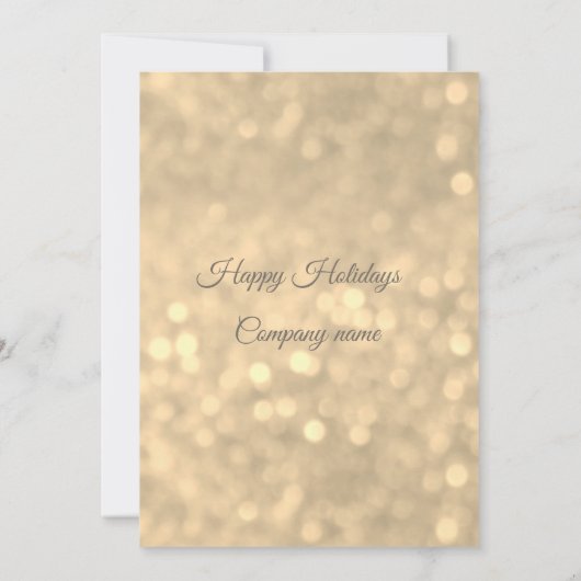 金ゴールドシークイン《写真》ぼけ味企業のクリスマスパーティーの招待 招待状 (裏面)