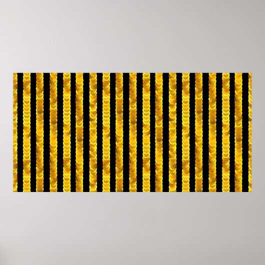 金ゴールドシークパターン ポスター (正面)