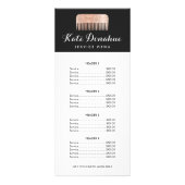 金ゴールドシークムヘアスタイリストサロン価格表メニュー ラックカード (正面)