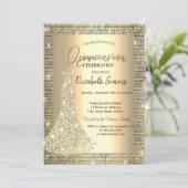 金ゴールドシークンズシックダイアモンズドレスキンセアニラ 招待状 (スタンド正面)