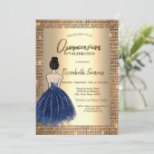 金ゴールドシークンズブルードレスガールキンセアニラ 招待状 (スタンド正面)