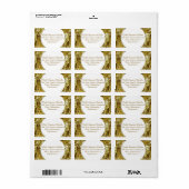 金ゴールドシーケンス差出人住所ラベル ラベル (フルシート)