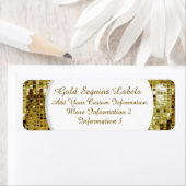 金ゴールドシーケンス差出人住所ラベル ラベル (インサイチュ)