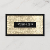 金ゴールドシーケンス美しいとファッション 名刺 (正面)