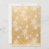 金ゴールドシーシェルスターフィッシュニュートラルツイン感謝していユーズ 招待状 (裏面)