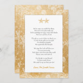 金ゴールドシーシェルスターフィッシュニュートラルツイン感謝していユーズ 招待状 (正面/裏面)