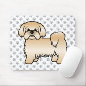 金ゴールドシーズー(犬)Tzuかわいい漫画の犬のイラストレーション マウスパッド (マウス)