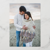 金ゴールドシーセルリース海と挨拶の写真 箔シーズンカード (裏面)