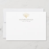 金ゴールドシーフェイクファンコーラルフラットノテカード ノートカード (正面)