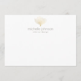 金ゴールドシーフェイクファンコーラルフラットノテカード ノートカード