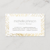 金ゴールドシーフェイクファンサンゴインテリアデザイナー 名刺 (裏面)