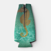 金ゴールドシーホース及びターコイズグリッターボトル クール ボトルクーラー (裏面)