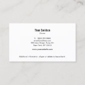 金ゴールドシールドモノグラムのロゴ保護とセキュリティ 名刺 (裏面)