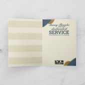 金ゴールドシールフェイクマイルストン従業員記念日カード カード (内部)