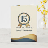 金ゴールドシールフェイクマイルストン従業員記念日カード カード (黄色い花)