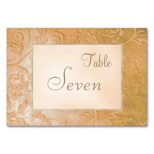 金ゴールドジェイドオータム縁どフローラ結婚ズ テーブルナンバー (正面)